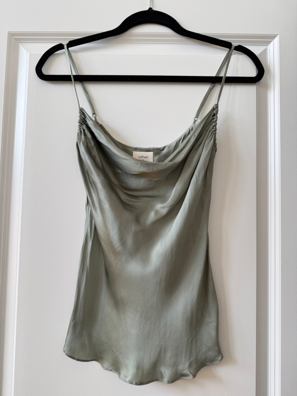 Aritzia Wilfred Allusion Satin Cowl Neck Camisole